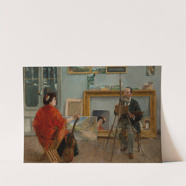 In the artist&#039;s studio by Joaquín González Ibaseta