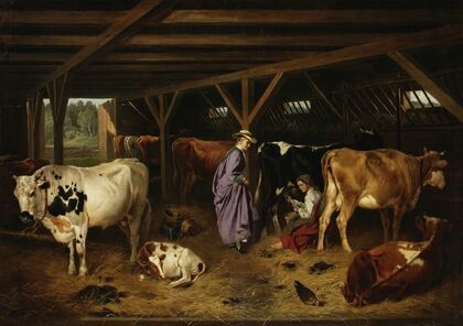 In the barn