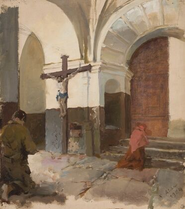 In the church porch (1904)