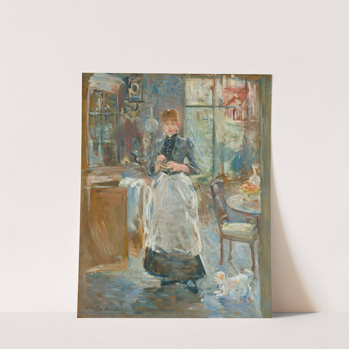 In the Dining Room (1886) by Berthe Morisot