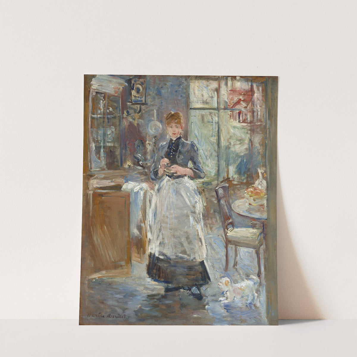 In the Dining Room (1886) by Berthe Morisot