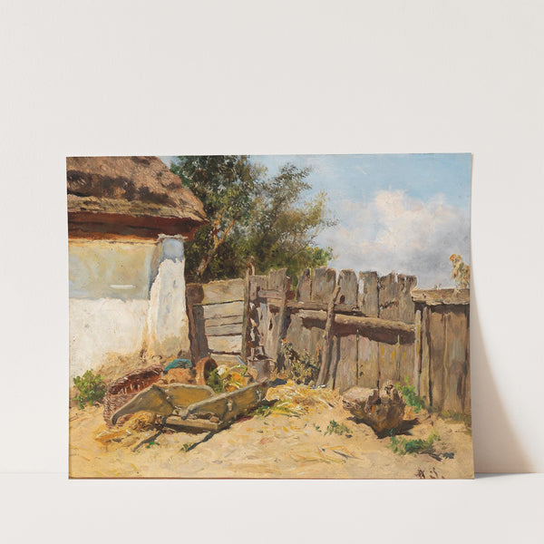 In The Farmhouse Garden by Anton Schrödl