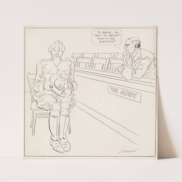 In the Hands of the Jury. Is he Pro or Anti-draught (1917) by John Tinney McCutcheon