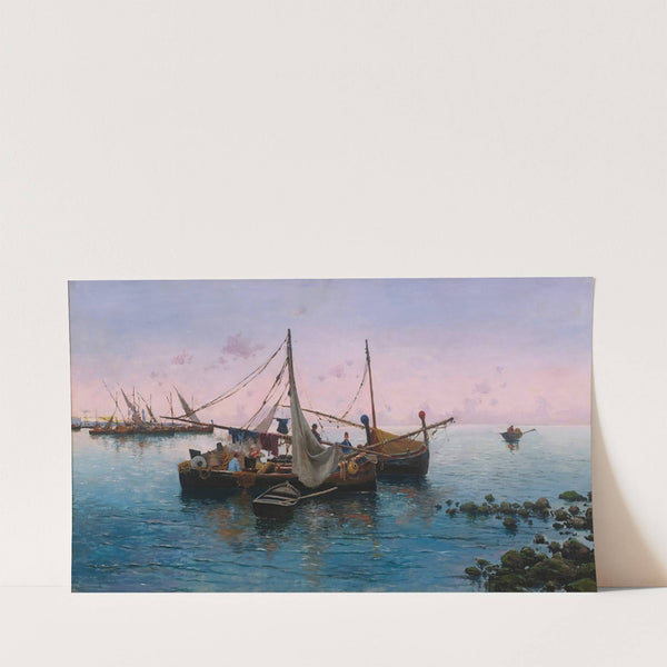 In The Harbor by Blas Olleros y Quintana