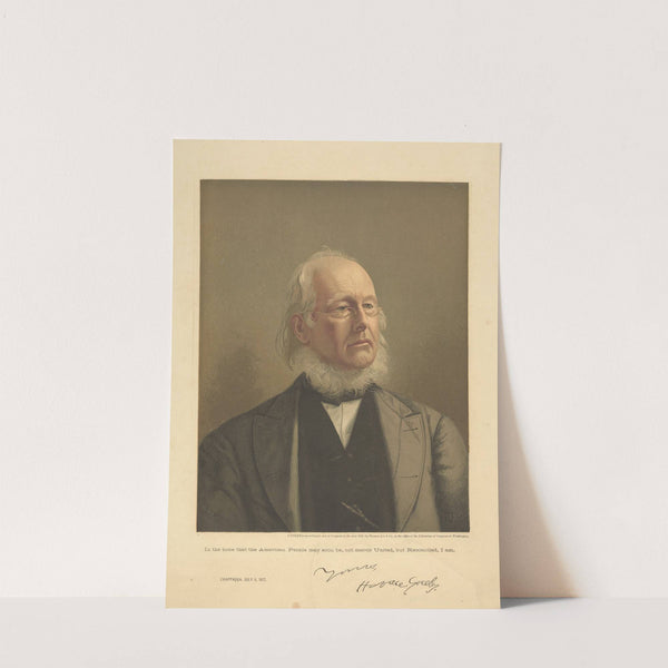 In the hope that the American People may soon be, not merely United, but Reconciled, I am, Yours, Horace Greeley. (1872) by F.J. Kallenbach