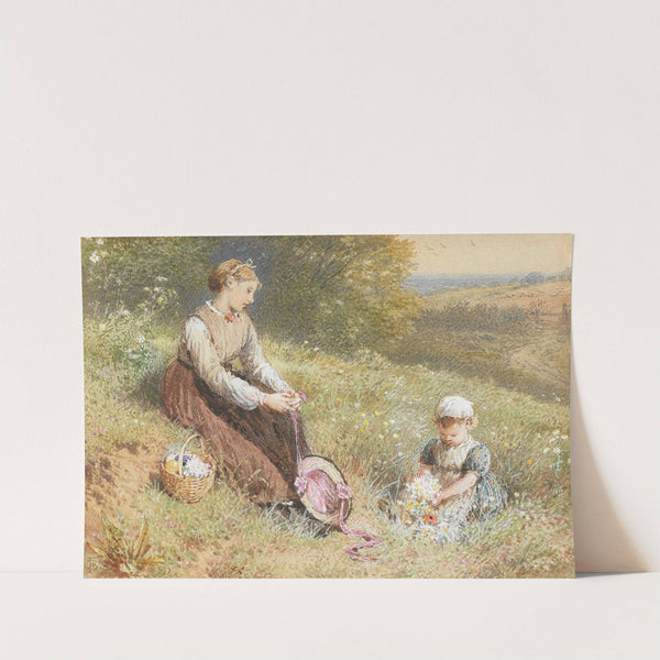 In the meadow by Myles Birket Foster