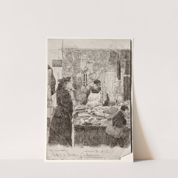 In the Old Market (1906) by Jean-Émile Laboureur