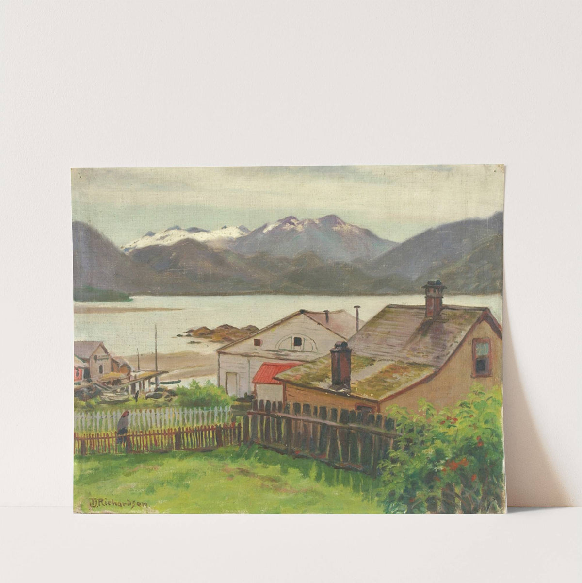 In The Old Quarter, Sitka, 1900 by Theodore J. Richardson
