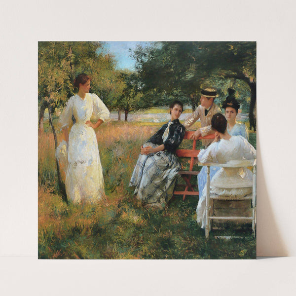 In the Orchard (1891) by Edmund Charles Tarbell