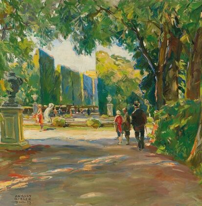 In the park of Schönbrunn Palace (1927) — size preview