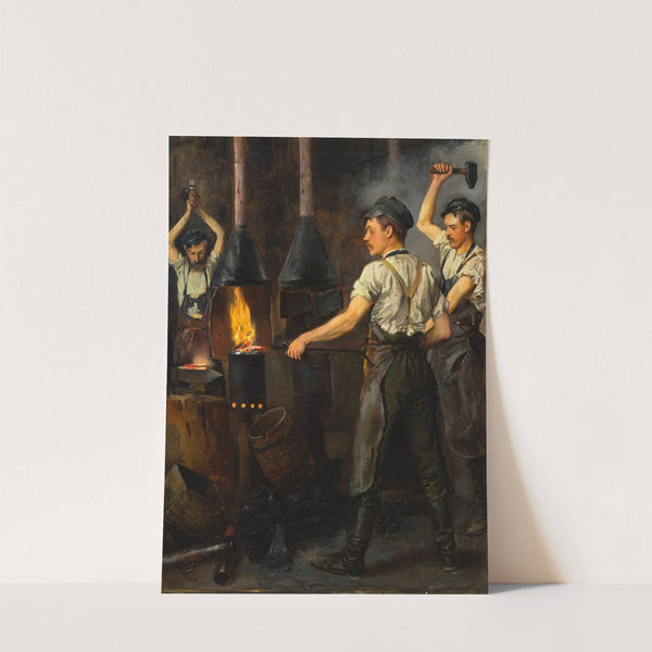 In the smithy by Stanisław Lentz