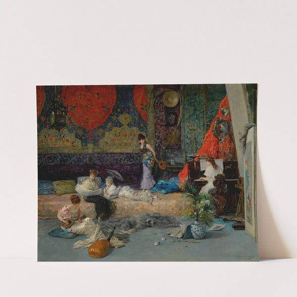 In The Studio by Vicente Palmaroli y González