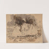 Incendie sur les Buttes-Chaumont (1871) by Daniel Urrabieta Vierge