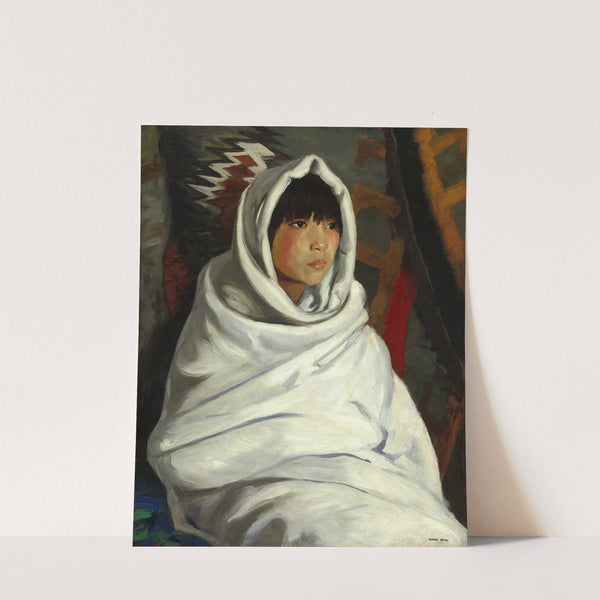 Indian Girl in White Blanket by Robert Henri