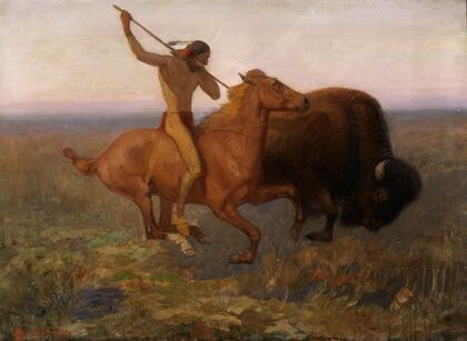 Indian Hunting Buffalo