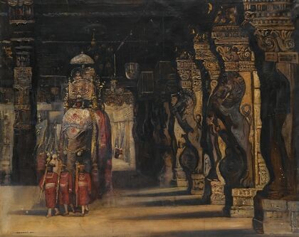 Indian procession with elephant