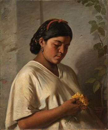 Indian Woman with Marigold (Mujer indígena con cempasúchil)