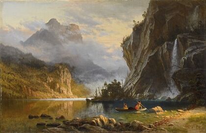 Indians Spear Fishing (1862)