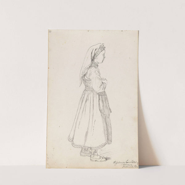 Ingeborg Svendsdatter Lillemoen, Heddal (1844) by Adolph Tidemand