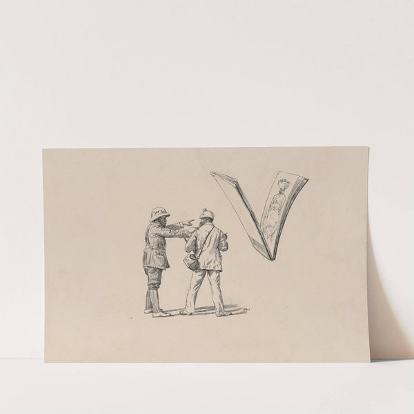 Initial V (1882-1886) by Milton J. Burns