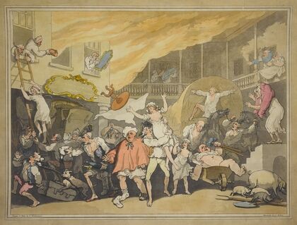 Inn yard on fire (1788)