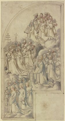 Innenseite des rechten Flügels eines Allerheiligenaltars