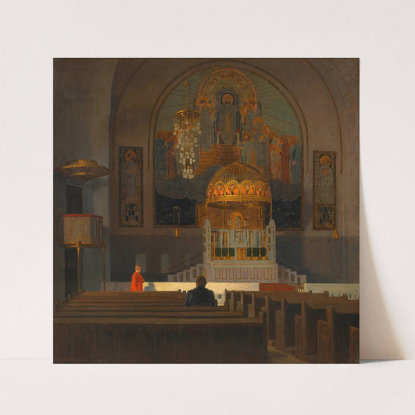 Inneres der Kirche am Steinhof (ca. 1925) by Anton Hans Karlinsky