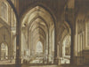Inneres einer dreischiffigen gotischen Hallenkirche mit Blick auf den Chor