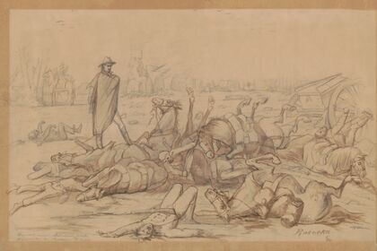 Inside Confederate fortifications after the battle at Resaca, Georgia, May 1864