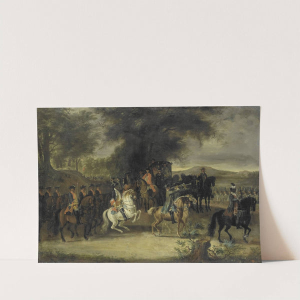 Inspection of a Cavalry Regiment, perhaps by William of Hesse-Homburg (1742) by Cornelis Troost