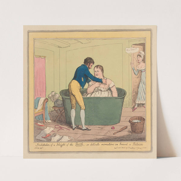 Installation of a Knight of the Bath, or delicate recreations on board a polacre (1818) by Thomas Rowlandson
