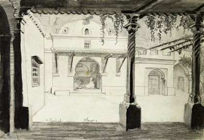 Intérieur de cour à Alger (1896)
