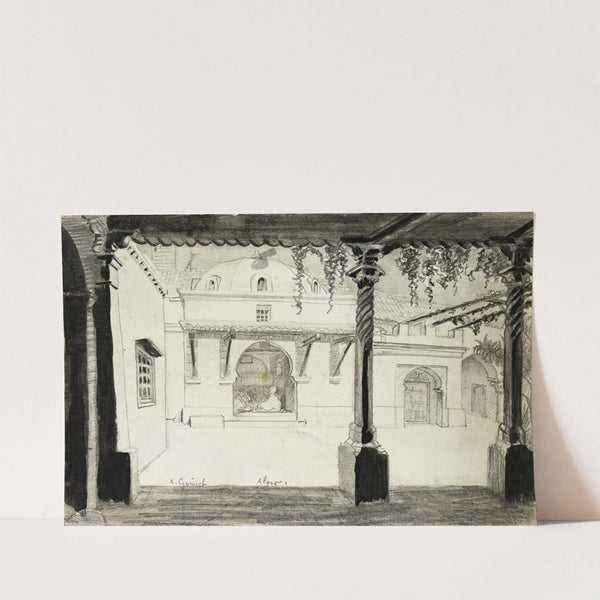 Intérieur de cour à Alger (1896) by Arthur-Joseph Gueniot