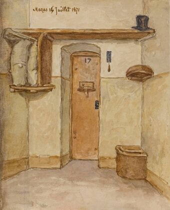 Intérieur de la prison Mazas, 12ème arrondissement, 16 juillet 1871 (1871)