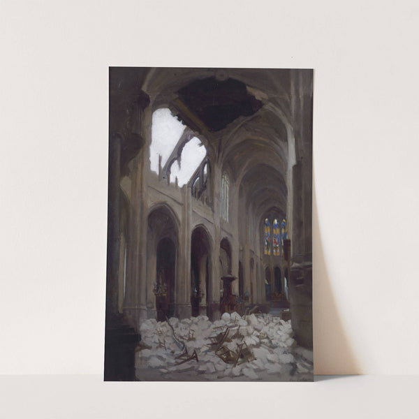 Intérieur de l&#039;église Saint-Gervais, après le bombardement du Vendredi saint, 29 mars 1918 by Alice Mallaivre