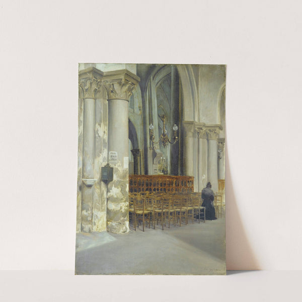 Intérieur de l&#039;église Saint-Pierre-de-Montmartre. by Edouard Zawiski