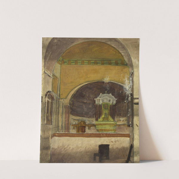 Intérieur d&#8217;église (Assise) (1915-1945) by Arthur-Joseph Gueniot