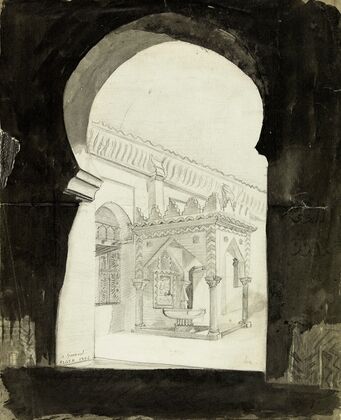 Intérieur d’une mosquée à Alger (1896)