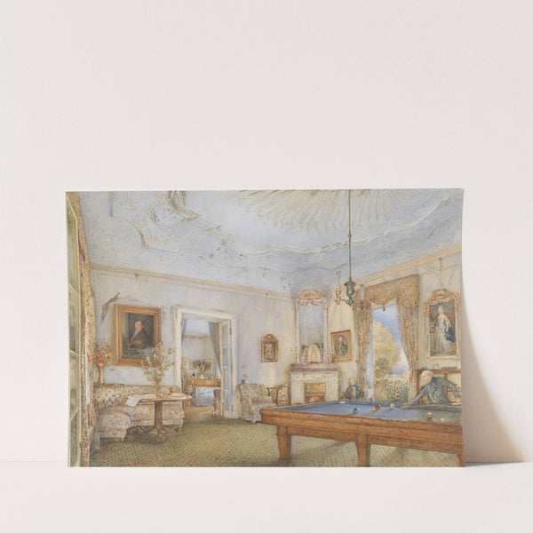 Interieur mit Billard by Franz Alt