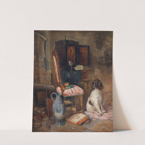 Interieur Mit Jagdhund by Franz Xaver Gruber