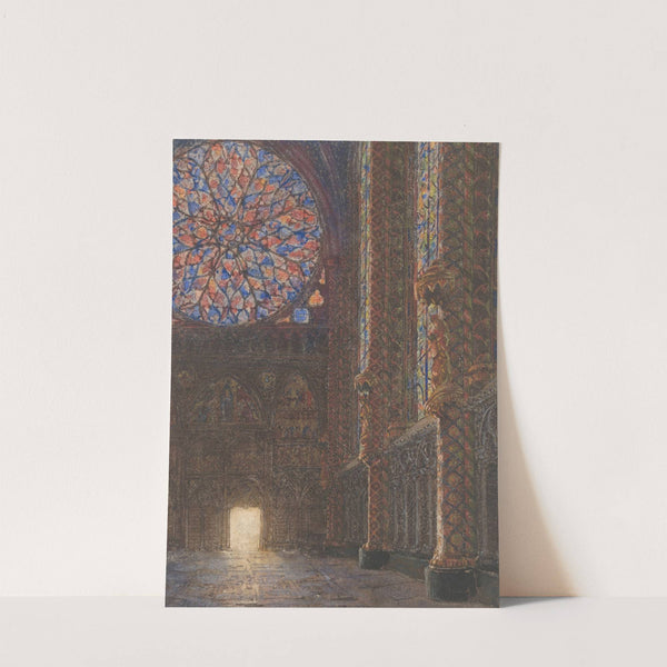 Interieur van de Sainte Chapelle, naar de ingang te zien by Daniël Jordens