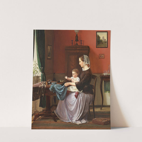 Interiør fra et borgerhjem, 1861 by Edvard Bentzen