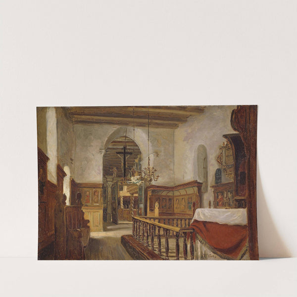 Interior from the Church at Voss (1855) by Adolph Tidemand