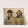 Interiør med to fiskere by Michael Ancher