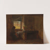 Interior of a Farmhouse in Maine (1865) by Eastman Johnson