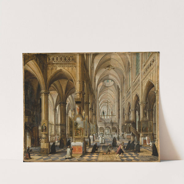 Interior of a Gothic Cathedral (1612) by Paul Vredeman de Vries