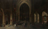 Interior of a Gothic Church at Night Looking East