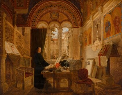Interior of a monastery in Italy