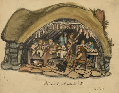 Interior of a shepherd’s hut Iceland