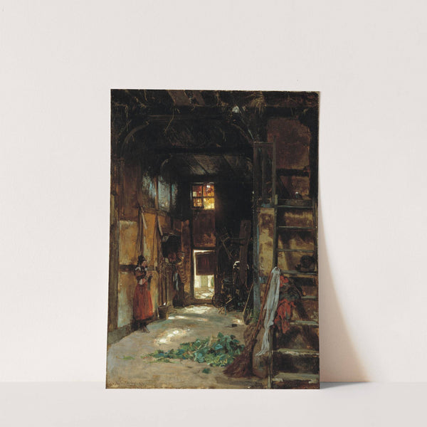 Interior Of A Westphalian Cottage by Worthington Whittredge